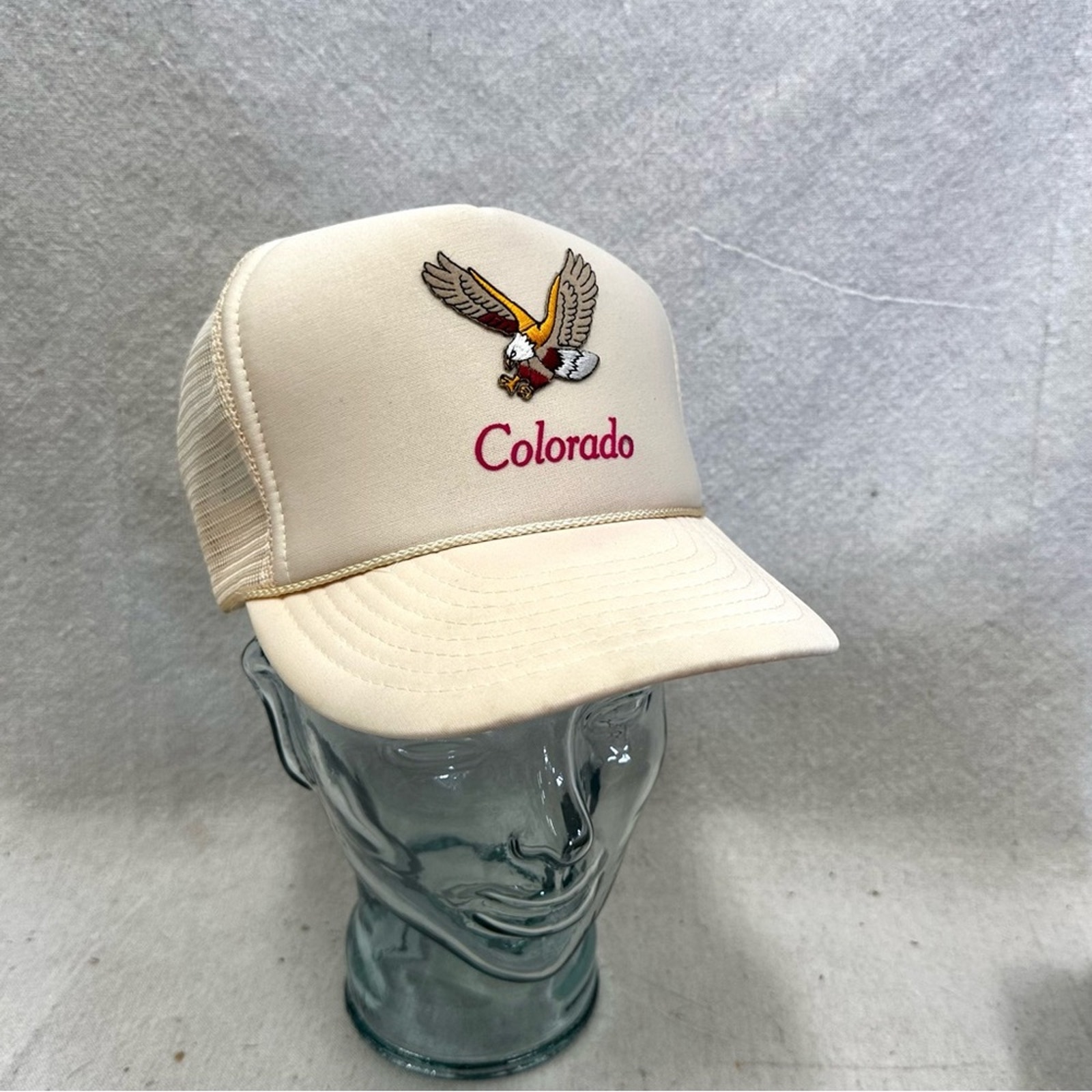 Nissin Vintage 80s Colorado Bald Eagle Snap Back Trucker Hat